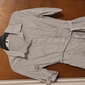 Grey/White Stripe Dress